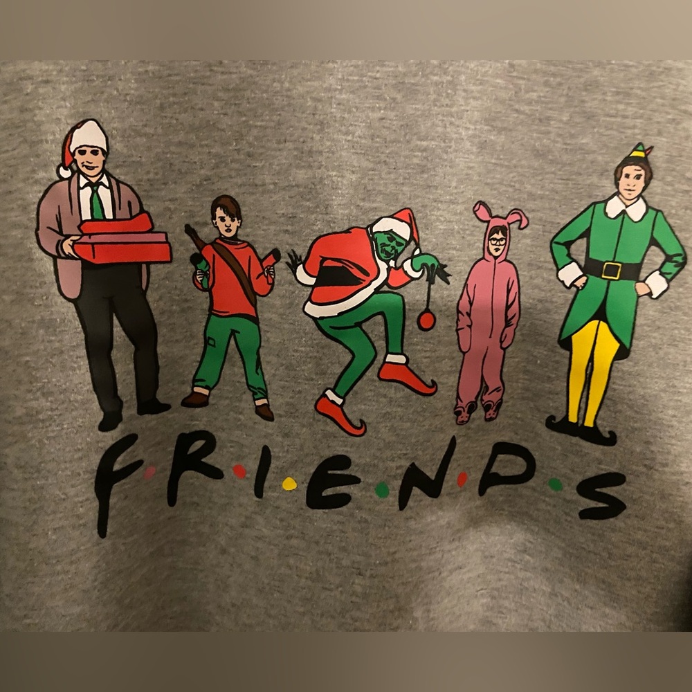 Christmas sweater XL Friends Grinch, ELF…. NWOT